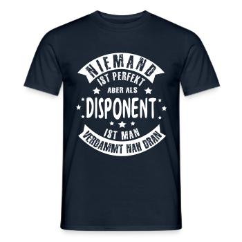 Disponent Disponenten Geschenkidee - Männer T-Shirt - Navy - Vorne - AI Model Male 178 light (178cm)