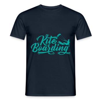 Kiteboarding Kitesurfer Kiteboarder Geschenk - Männer T-Shirt - Navy - Vorne - AI Model Male 178 light (178cm)