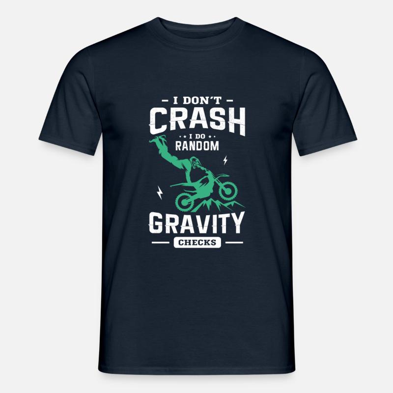 Motocross Geschenkidee - Männer T-Shirt - Navy