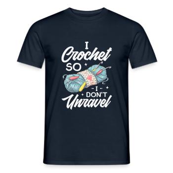 Je crochet so I don’t unravel design pour un - T-shirt homme - marine - Devant - AI Model Male 178 light (178cm)