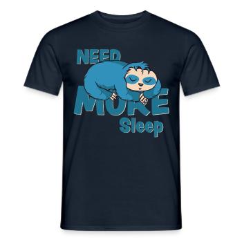 Need More Sleep Paresseux - T-shirt homme - marine - Devant - AI Model Male 178 light (178cm)