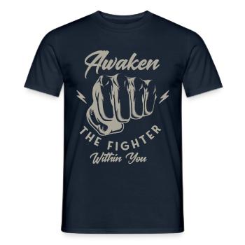 Kickboxen Kickboxer Boxen Kampfsport - Männer T-Shirt - Navy - Vorne - AI Model Male 178 light (178cm)