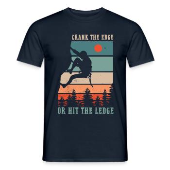 Climbing Rock Climbing Mountains - Men's T-Shirt - navy - Front - AI Model Male 178 light (178cm)