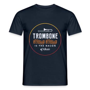 Posaune Musik Ohrkester Geschenk - Männer T-Shirt - Navy - Vorne - AI Model Male 178 light (178cm)