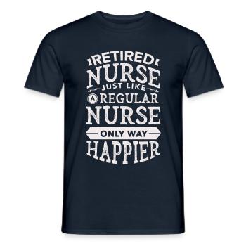 Pension Pension de retraite - T-shirt homme - marine - Devant - AI Model Male 178 light (178cm)