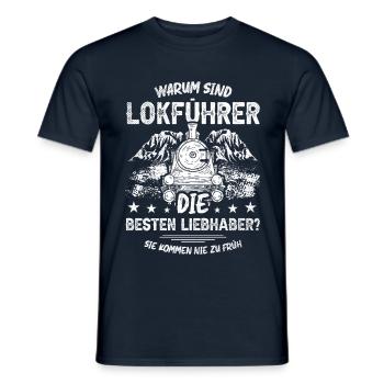 Eisenbahn - Männer T-Shirt - Navy - Vorne - AI Model Male 178 light (178cm)