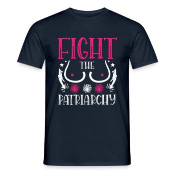 Feminism Fight the patriarchy - Men's T-Shirt - navy - Front - AI Model Male 178 light (178cm)