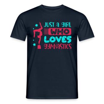 Gymnastics for a Gymnast - Men's T-Shirt - navy - Front - AI Model Male 178 light (178cm)