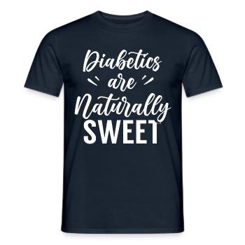Diabetics are naturally sweet insulin diabetes - Men's T-Shirt - navy - Front - AI Model Male 178 light (178cm)