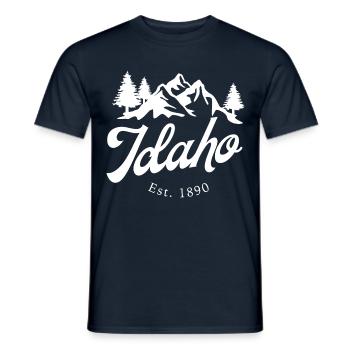 Idaho Mountains - Men's T-Shirt - navy - Front - AI Model Male 178 light (178cm)