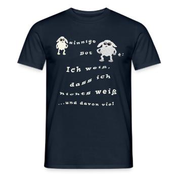 Ich weiß dass ich nichts weiß ...und davon viel - Männer T-Shirt - Navy - Vorne - AI Model Male 178 light (178cm)