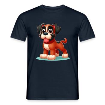 Schachtel - Männer T-Shirt - Navy - Vorne - AI Model Male 178 light (178cm)