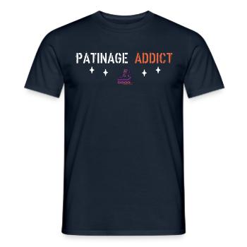 Skating addict - Men's T-Shirt - navy - Front - AI Model Male 178 light (178cm)