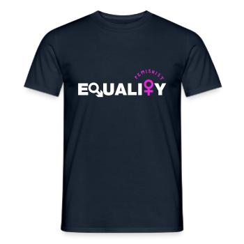 Feminist - feminism - equality - Men's T-Shirt - navy - Front - AI Model Male 178 light (178cm)