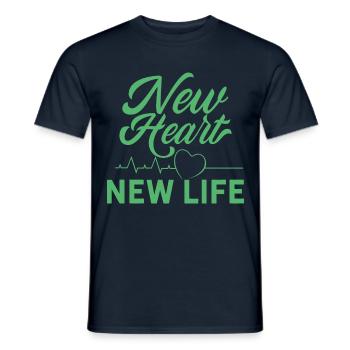 New Heart New Life Surgery Heart Transplant - Men's T-Shirt - navy - Front - AI Model Male 178 light (178cm)