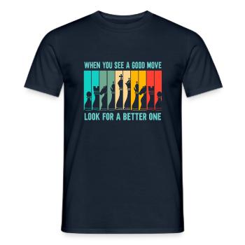 Schach Suche nach einem besseren Zug - Männer T-Shirt - Navy - Vorne - AI Model Male 178 light (178cm)