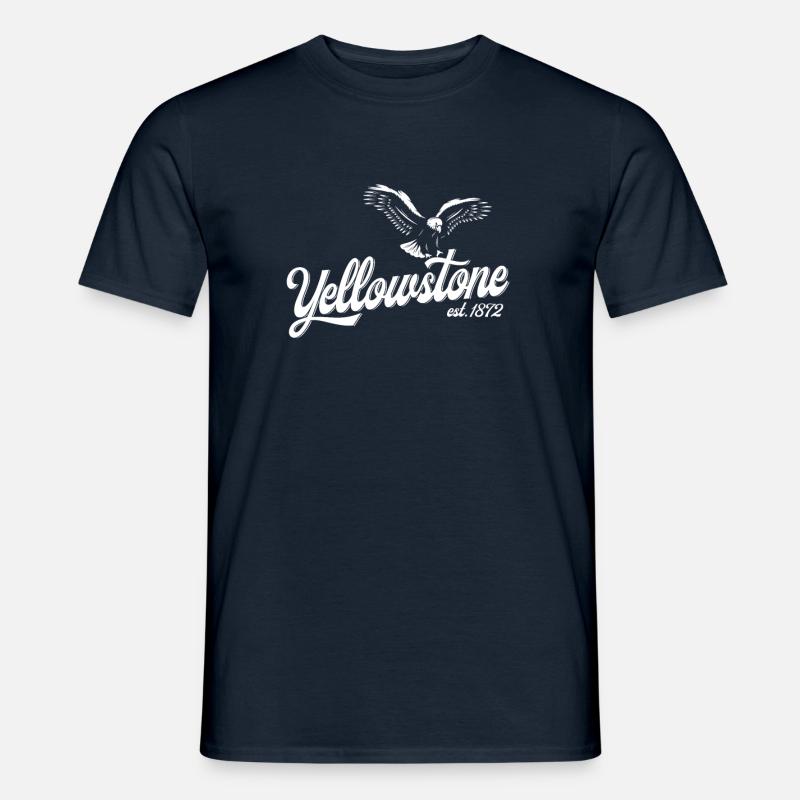 Yellowstone - Mænd T-shirt - marineblå