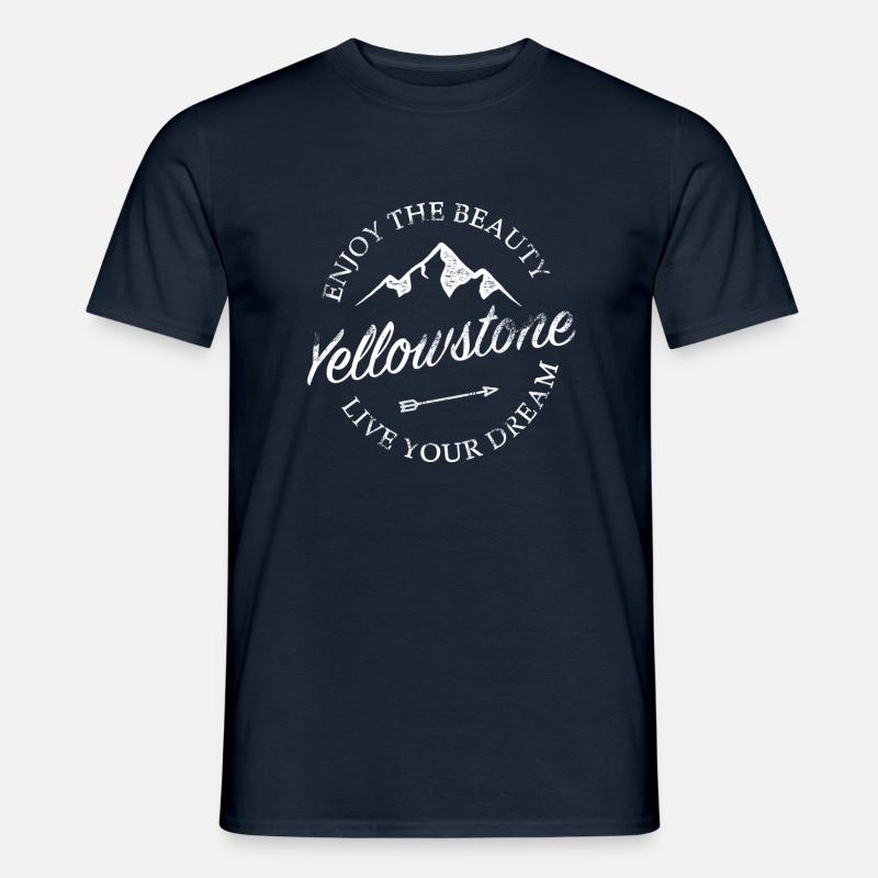 Yellowstone - Männer T-Shirt - Navy