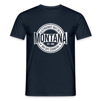 Montana - T-shirt homme - marine - Devant - AI Model Male 178 light (178cm)