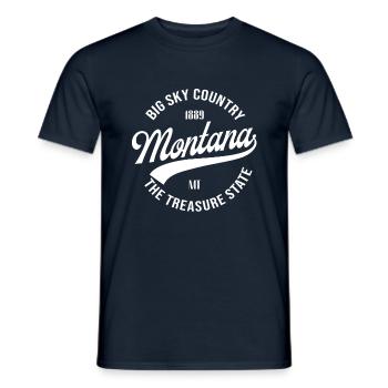 Montana - T-shirt homme - marine - Devant - AI Model Male 178 light (178cm)