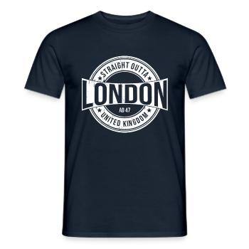 Londres - T-shirt homme - marine - Devant - AI Model Male 178 light (178cm)