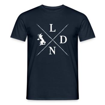 London - Men's T-Shirt - navy - Front - AI Model Male 178 light (178cm)