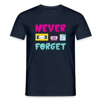 J’ADORE les années 90 - T-shirt homme - marine - Devant - AI Model Male 178 light (178cm)