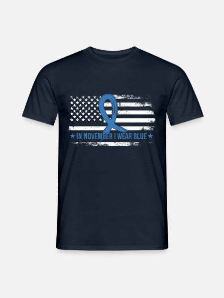 In November I wear blue - Men's T-Shirt - navy