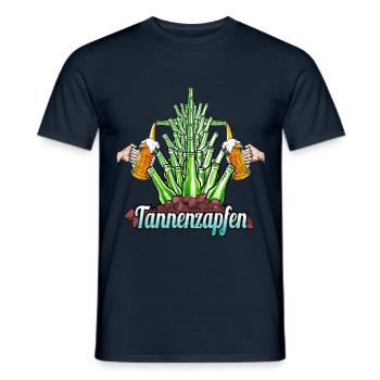 Tannenzapfen Bierbaum - Männer T-Shirt - Navy - Vorne - AI Model Male 178 light (178cm)