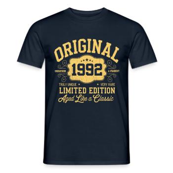 Original 1992 - Birthday 1992 Classic Edition - Men's T-Shirt - navy - Front - AI Model Male 178 light (178cm)