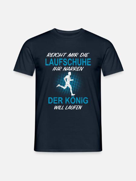 Sport König Laufen Marathon Joggen Laufschuhe - Männer T-Shirt - Navy