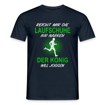 Laufen Joggen König Laufschuhe Sport Jogger - Männer T-Shirt - Navy - Vorne - AI Model Male 178 light (178cm)