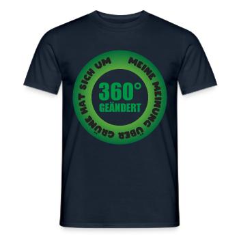 Meine Meinung über Grüne hat sich um 360 Grad geän - Männer T-Shirt - Navy - Vorne - AI Model Male 178 light (178cm)