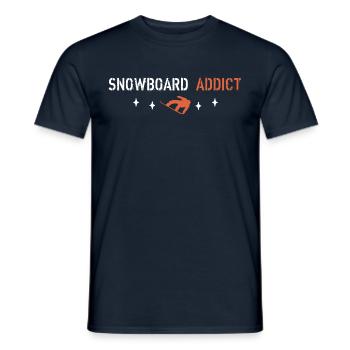 Snowboard addict - T-shirt homme - marine - Devant - AI Model Male 178 light (178cm)