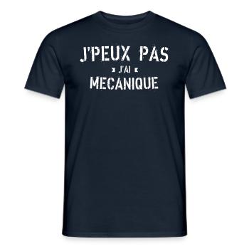 J Peux pas j ai mécanique - T-shirt homme - marine - Devant - AI Model Male 178 light (178cm)