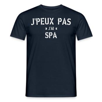 j'peux pas j'ai spa - T-shirt homme - marine - Devant - AI Model Male 178 light (178cm)