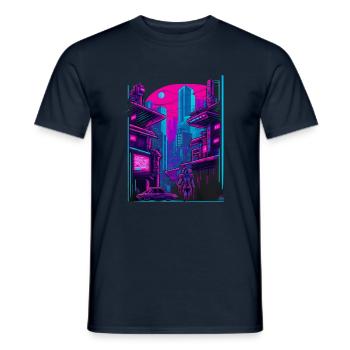 Arabian Cybernights L’Android perdu - T-shirt homme - marine - Devant - AI Model Male 178 light (178cm)