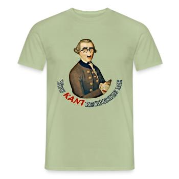 Lustiger Philosoph: Kann Immanuel Kant nicht erkennen - Männer T-Shirt - Sage - Vorne - AI Model Male 178 light (178cm)