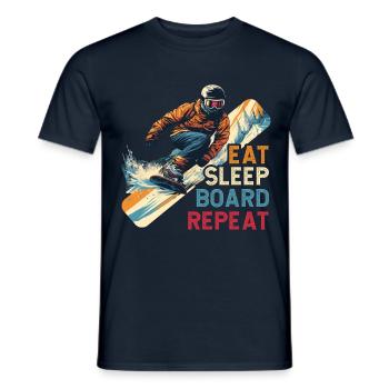 Snowboarding Snowboard Snowboarder - Men's T-Shirt - navy - Front - AI Model Male 178 light (178cm)