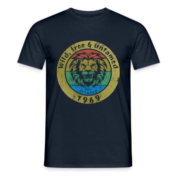 Wild, free & untamed since 10/1969 - Men's T-Shirt - navy - Front - AI Model Male 178 light (178cm)