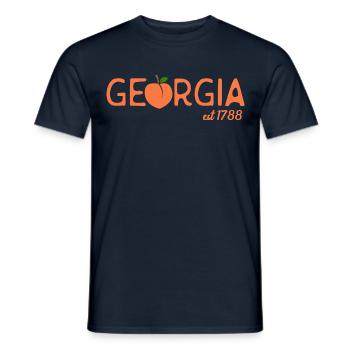 Georgia Peach State - T-shirt homme - marine - Devant - AI Model Male 178 light (178cm)