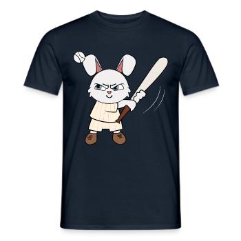 Baseball enfants lapin je drôles d’animaux | Sport - T-shirt homme - marine - Devant - AI Model Male 178 light (178cm)