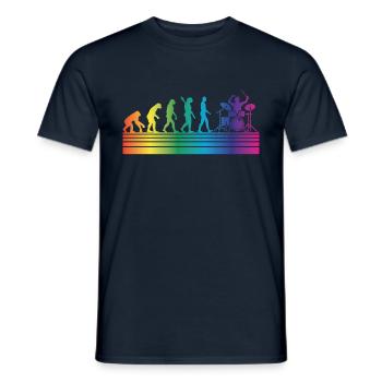 Batterie Batteur - T-shirt homme - marine - Devant - AI Model Male 178 light (178cm)