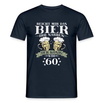 60 Jahre 60.Geburtstag König Spruch Geschenk - Männer T-Shirt - Navy - Vorne - AI Model Male 178 light (178cm)