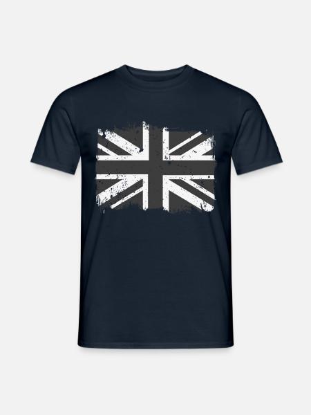Union Jack Black White Vintage - Men's T-Shirt - navy