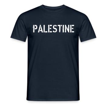 Palestine - T-shirt homme - marine - Devant - AI Model Male 178 light (178cm)