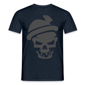 bayrischer Totenkopf grau - Männer T-Shirt - Navy - Vorne - AI Model Male 178 light (178cm)