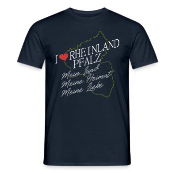 Rheinland Pfalz - Männer T-Shirt - Navy - Vorne - AI Model Male 178 light (178cm)