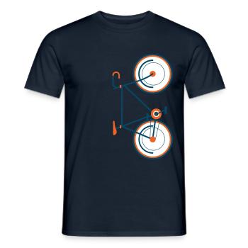 Balade à vélo - T-shirt homme - marine - Devant - AI Model Male 178 light (178cm)