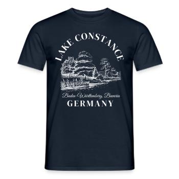Lake Constance Bavaria Germany Deutschland - Men's T-Shirt - navy - Front - AI Model Male 178 light (178cm)